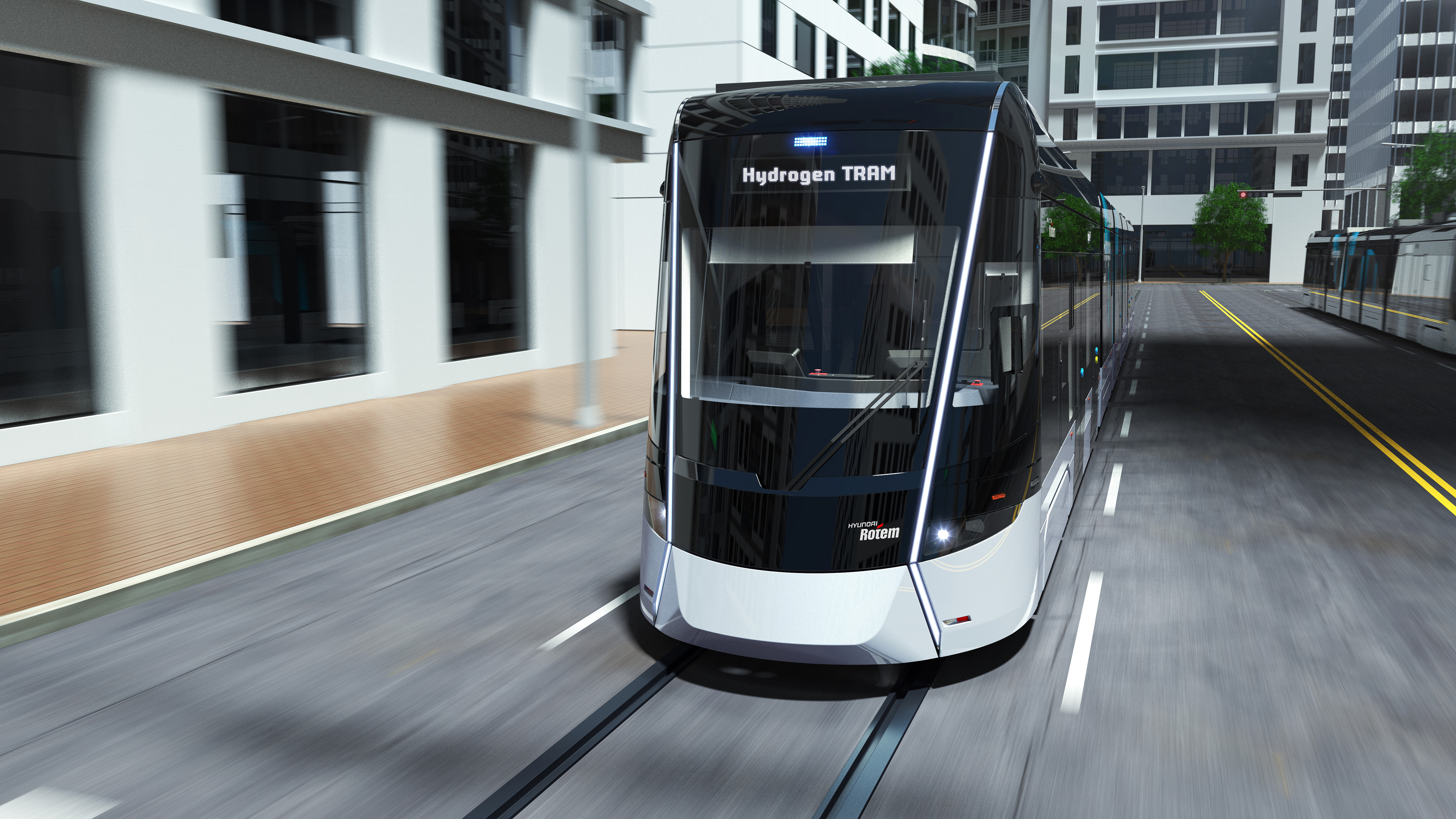 Hydrogen fuel cell tram