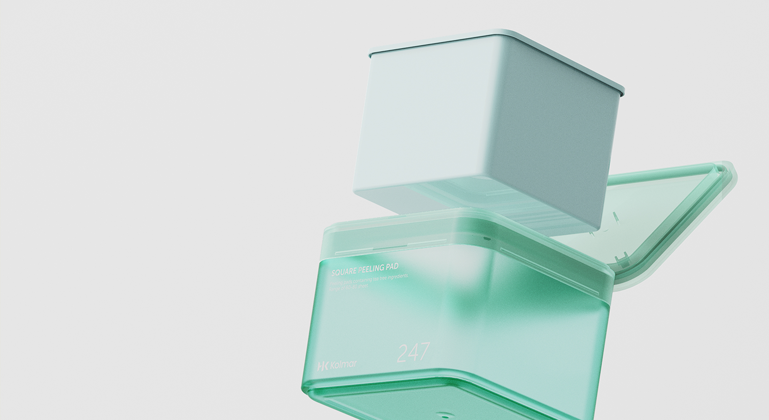 Round Square Pad Container
