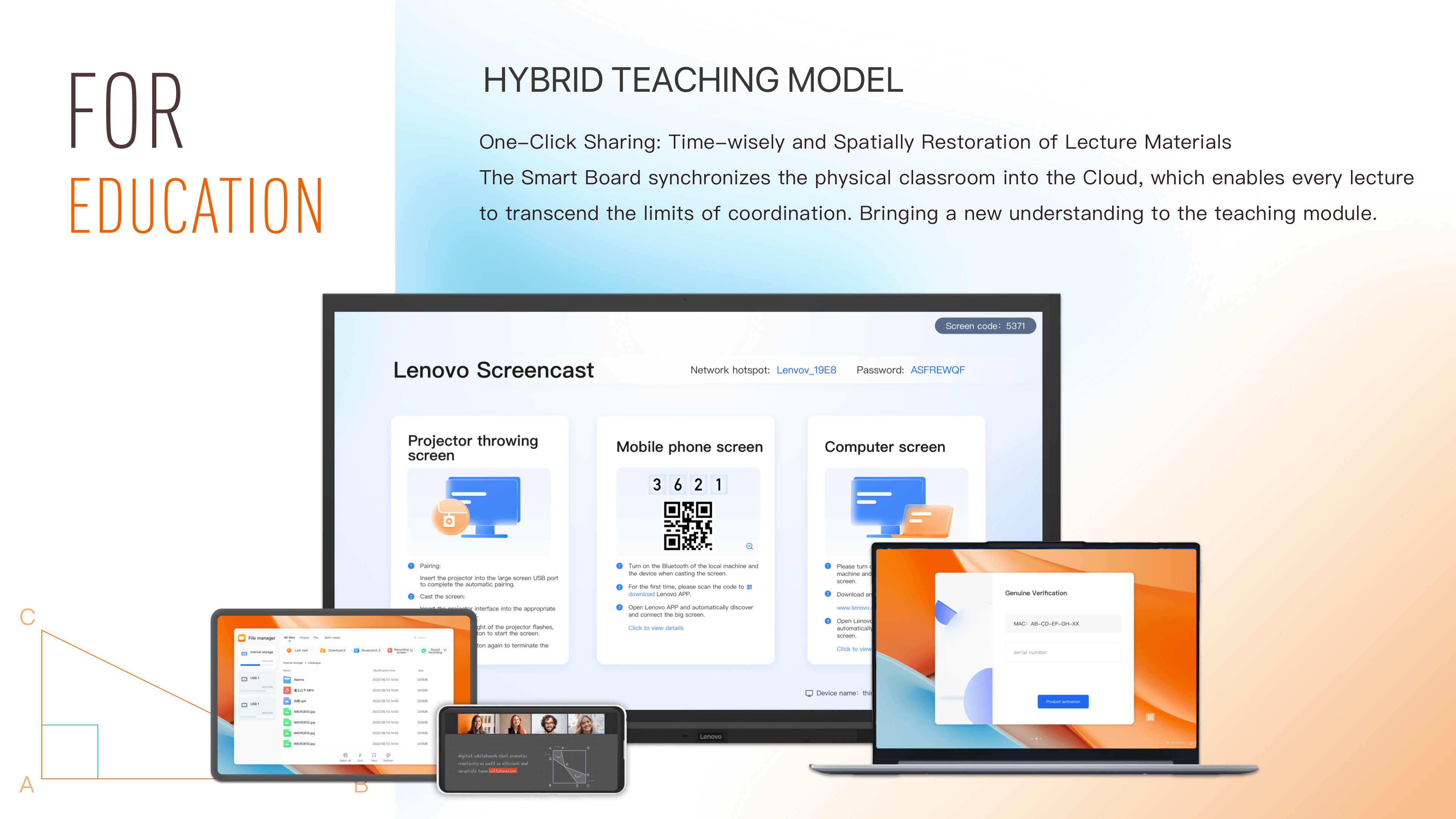 Lenovo ThinkVision Smart Board UX
