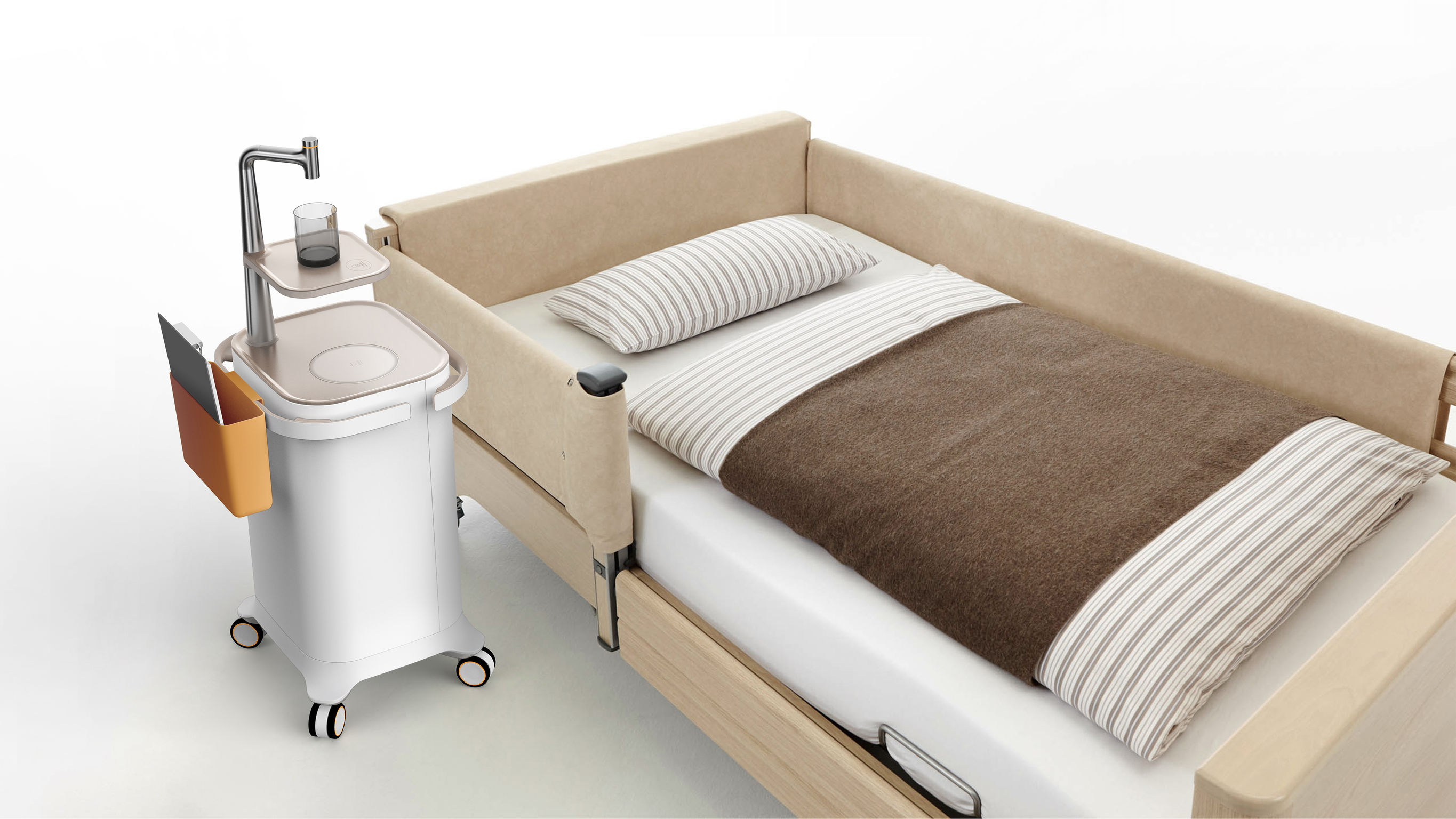Medical Movable Bedside Table