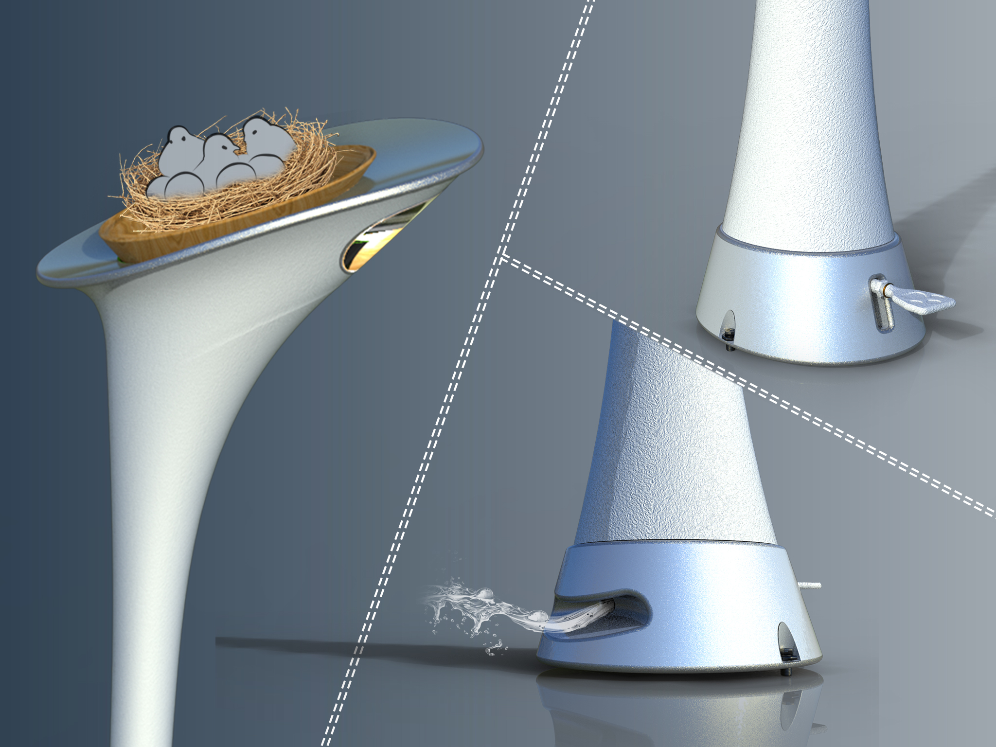 iF Design Street Lamp Bird Nest