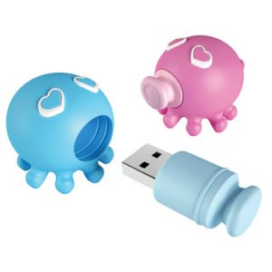 T806 Kissing Octopus Couple Flash Drive
