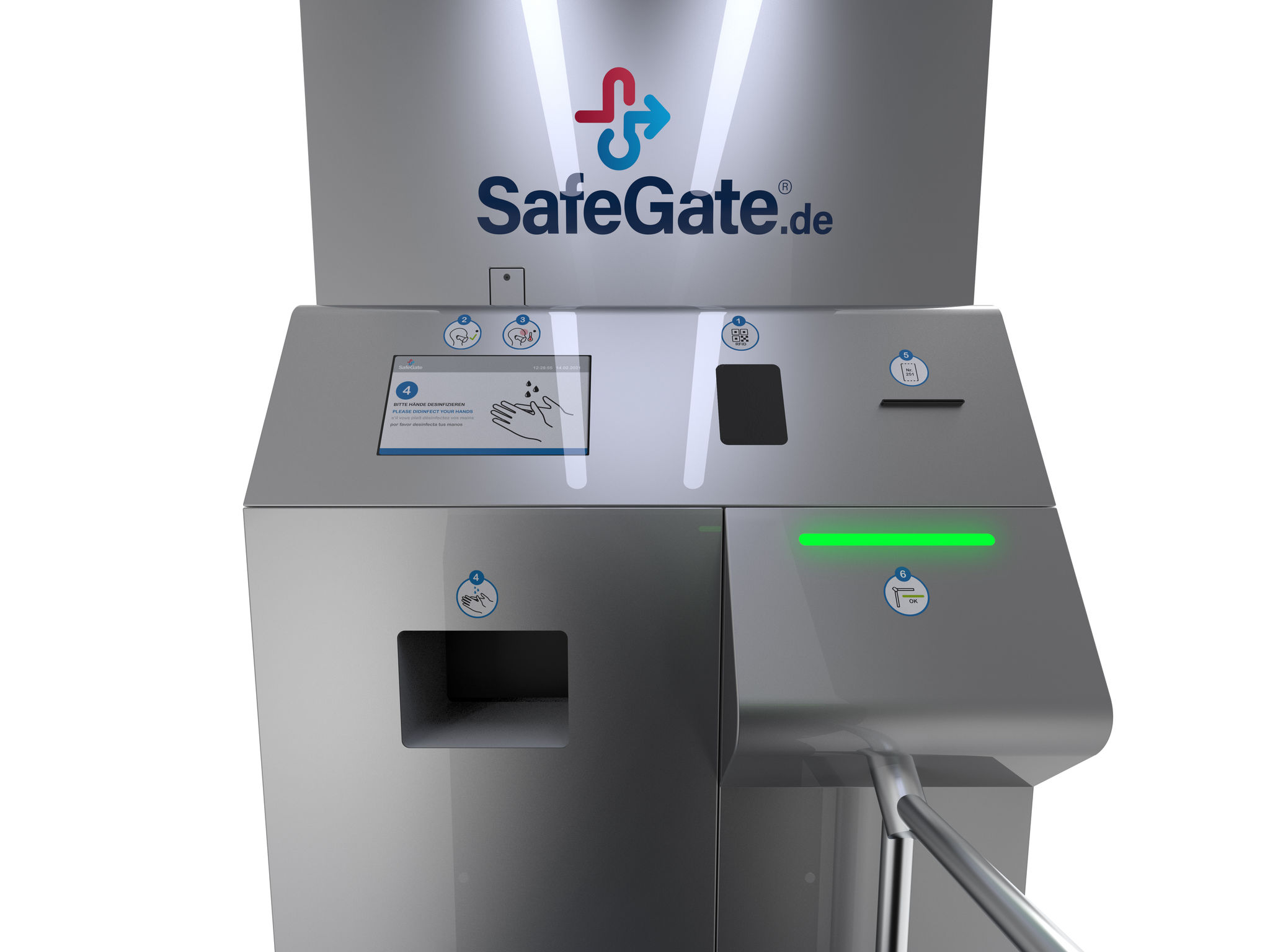Hygienic entrance gate SafeGate